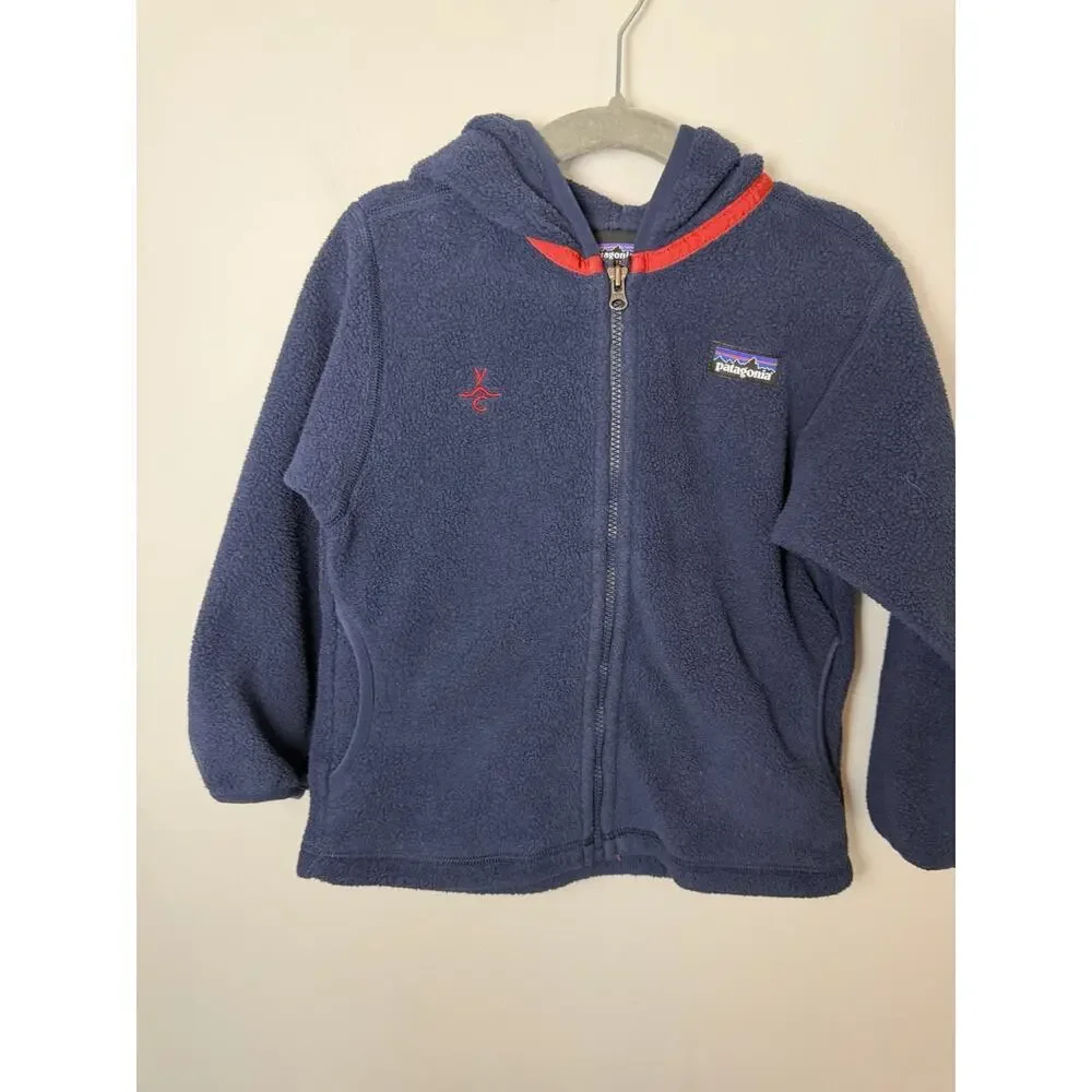 Patagonia Synchilla Fleece Zip Up Jacket Navy Blue Toddler Sz 3T